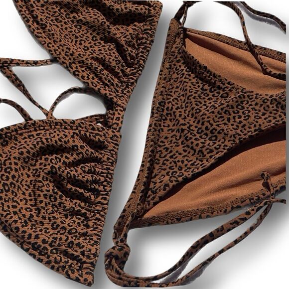 Ribbed Leopard Bikini (XL/XS) NWOT - Picture 6 of 8
